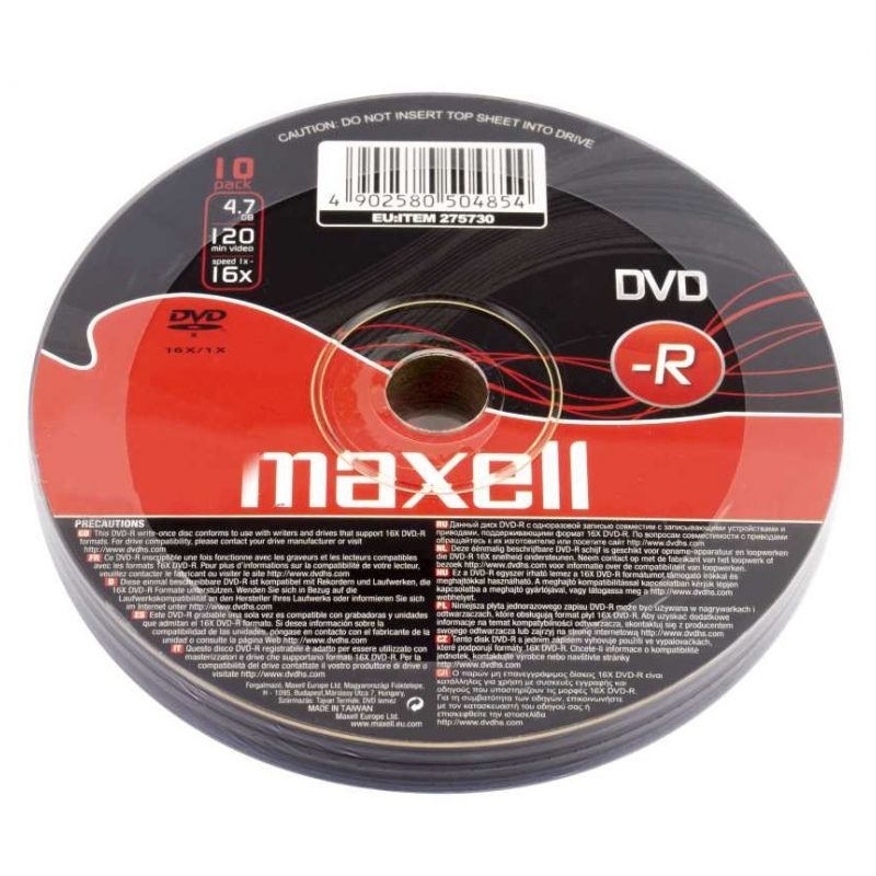 DVD-R MAXELL 4.7GB/120min 10TEM