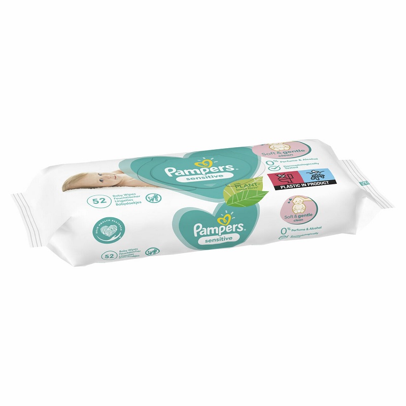 PAMPERS ΜΩΡΟΜΑΝΤΗΛΑ 52ΤΕΜ SENSITIVE